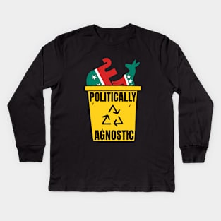 Politically Agnostic Kids Long Sleeve T-Shirt